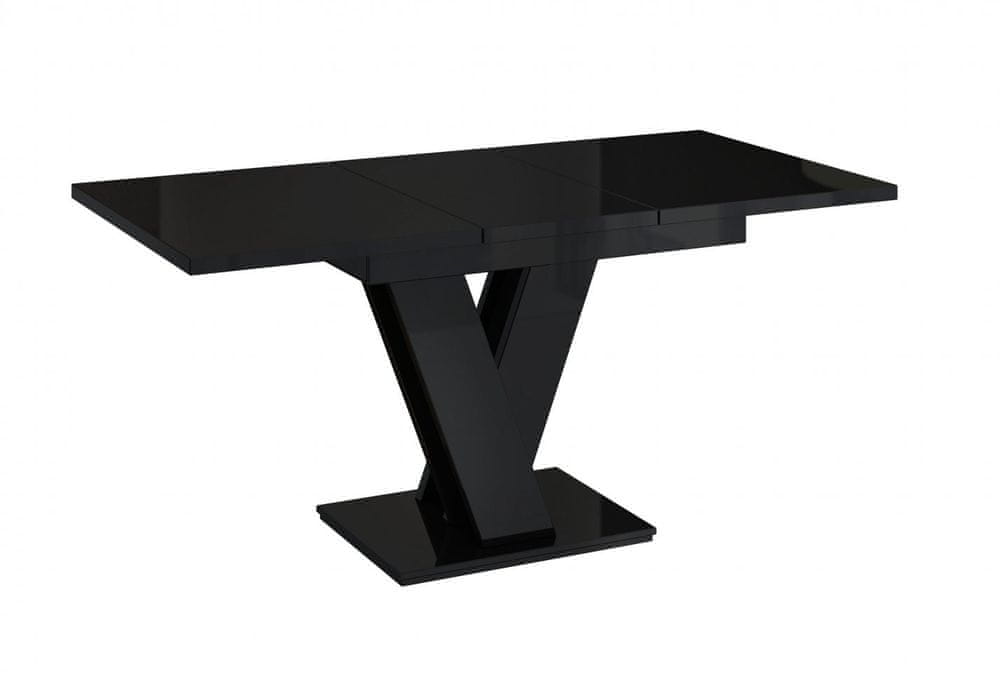 Veneti Rozkladací jedálenský stôl MAEL - čierny lesk